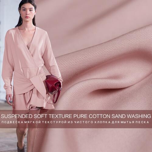 Pearlsilk 148cm Width Pink Colour 100%Cotton Twill Soft Garment Materials Summer Dress Shirt DIY clothes fabrics Freeshipping