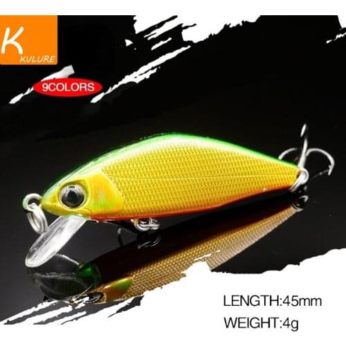 1pcs Japan Design High Quality Hard Fishing Lure Pesca Issen 45mm 4g Sinking Stream Bait for Trout Pike Perch Bass