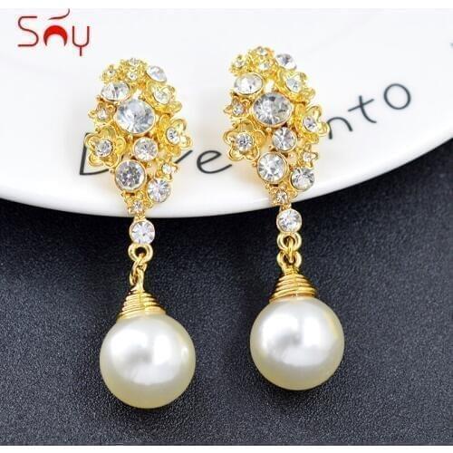 Sunny Jewelry Classic Jewelry Findings Big Earrings For Women Long Drop Dangle Earrings For Engagement Hot Selling Ball Earrings