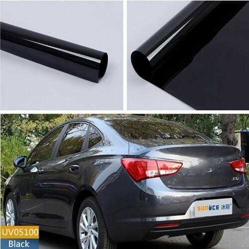 Original SUNICE 50*300cm Car Window Tint 5%vlt 100% UV Protector Dark Black Nano Ceramic Film for Auto Car Window Sunshade Vinyl