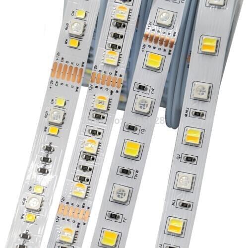 SMD 5050 2835 RGB LED Strip Waterproof CCT RGBCCT RGBW RGBWW 4in1 5in1 LED Light Strips Flexible Tape 12/24V 60/90/120leds/M