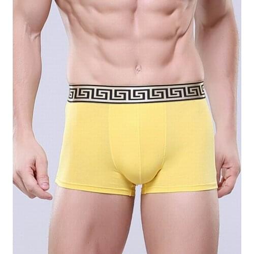 4 Pcs Fashion Underwear New Mens Boxer U Convex Phnom Penh Cotton Mens Business Shorts Men Modal Boxer