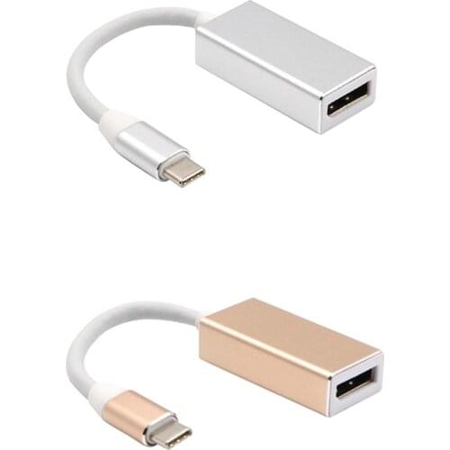 USB 3.1 Type C To 4K Mini DP DisplayPort Female Adapter Cable For Macbook