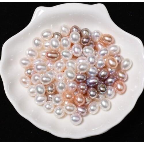 Zhejiang Zhuji Factory Freshwater Pearls High Luster Loose Drop Pearl White Pink Purple Color with Half Hole No Hole