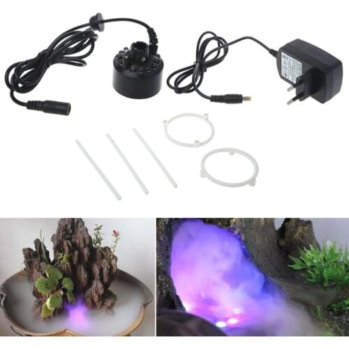 12LED 20mm Metal Super Ultrasonic Mist Creator Fogger Nebulizer Water Fountain