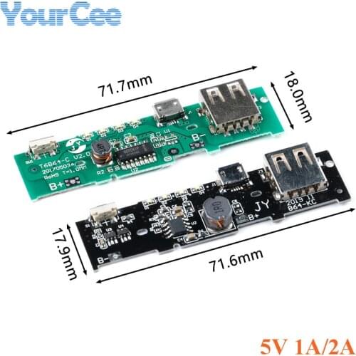 5V 1A 2A Power Bank Charger Board Module Charging Circuit Board Step Up Boost Power Module For Mobile Power Bank DIY