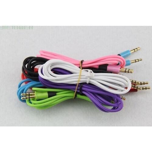 3.5mm audio cable cord Car Aux Extension Cable 120cm For mp3 for phone colorful in stock 1000PCS/LOT