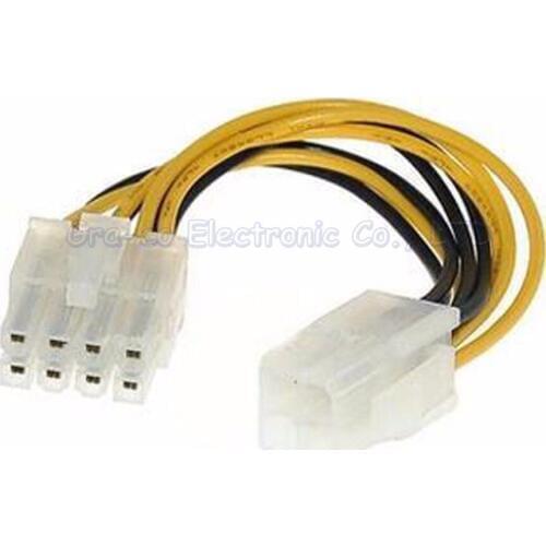 30pcs ATX 4 Pin Male to 8 Pin Female EPS Power Cable Cord Adapter CPU Power Supply cable