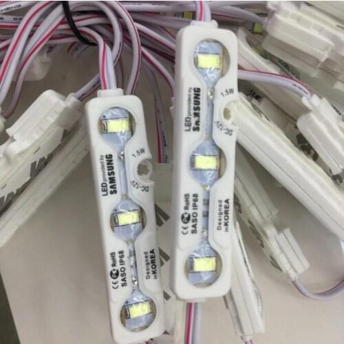 IP68 Samsung SMD 5730 5630 led module Light Advertising lamp 1.2W 3Leds Sign Backlights Waterproof 12V white SAMSUNG chip