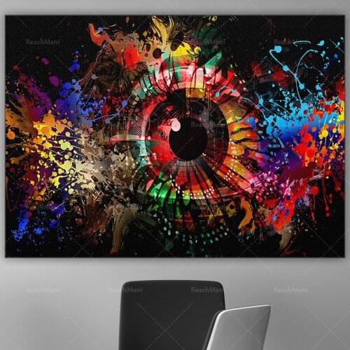 Abstract color eye canvas print, canvas print room decoration, modern canvas art deco poster