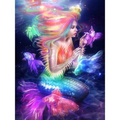 Full Square/Round stone 5D DIY Diamond Painting "Mermaid" 3D Embroidery Cross Stitch Mosaic Home wall decoration -XPZ