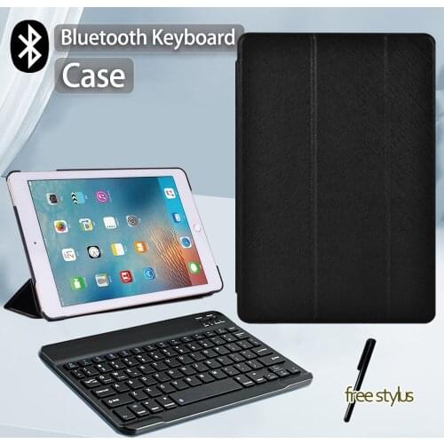 Tablet Case for Apple IPad Pro 9.7" /Air 1 2 /IPad 5th 6th 9.7" PU Leather Tri-fold Folding Stand Cover Case+Bluetooth Keyboard