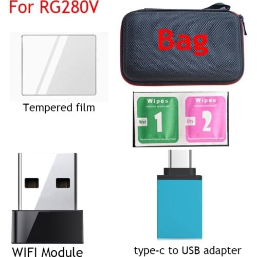 ANBERNIC Parts For RG351M/RG350M/RG351P/RG350/RG350P/RG280V/RG280M Universal Bag Glass Screen Protector HD Cable HD Retro Game