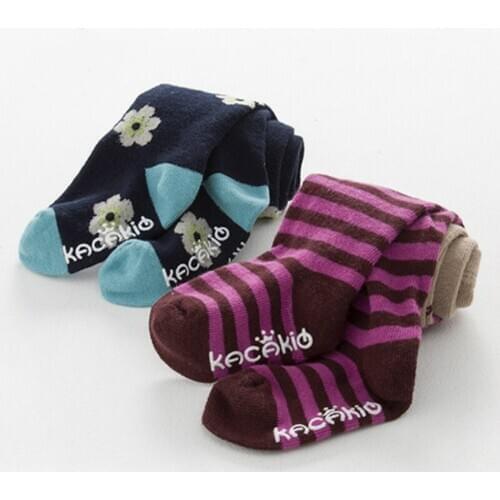 2020 Baby Spring Autumn Flower Sweet Girl Little Striped Princess Pantyhose Cotton Versatile Dance Suitable 1-5 Years Children