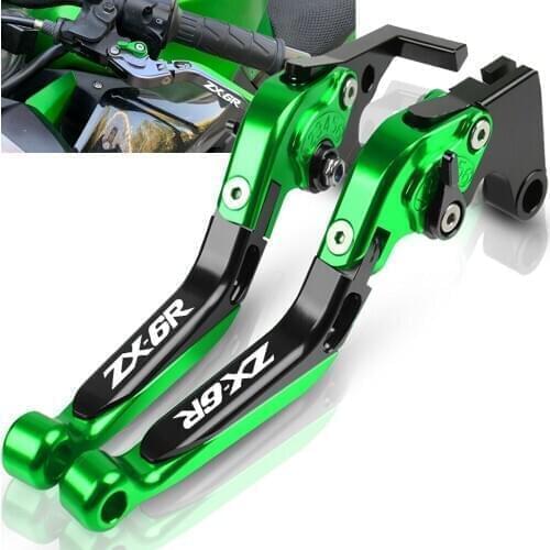 For Kawasaki ZX6R 2000 2001 2002 2003 2004 Motorcycle CNC Adjustable Extendable Foldable Brake Clutch Levers ZX-6R