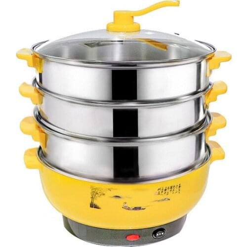 Large capacity electric steamer multifunctional household steamed buns steamer pot plug electric steaming pot