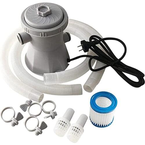 1pc 15W Swimming Pool Electric Filter Pump For Above Ground Pools System Kit Paddling Pool Reusable Water Cleaner EU Plug