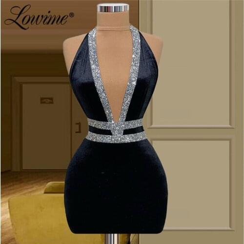 Hot Sexy Deep V Neck Party Dress Dubai Arabic Black Evening Dresses Corset Prom Gowns 2021 Pageant Prom Graduation Dresses