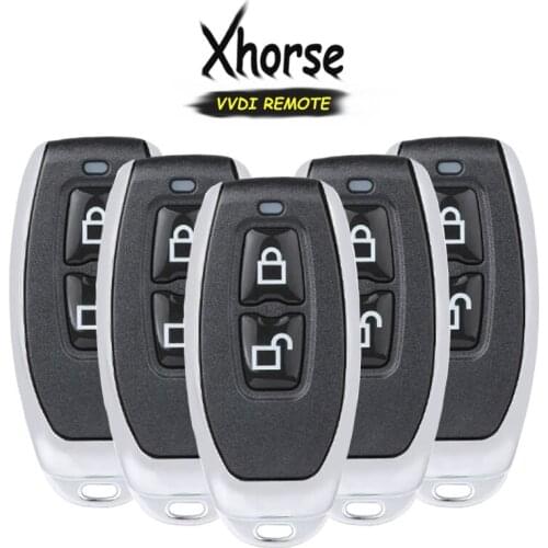 KEYECU 5x XKGD12EN (English Version) for Garage Type Universal 2 Button Remote Key Fob for VVDI Key Tool VVDI2