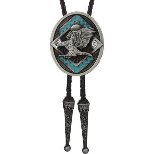 Western cowboy Bolo Tie eagle leather tie fashion mens casual bow tie suit accessories