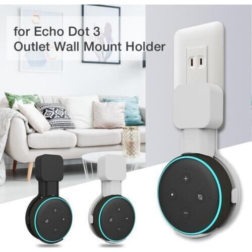 For Amazon Alexa Echo Dot 3rd Generation Outlet Wall Mount Hanger Smart Speaker Wall Mount Hanger Holder Stand Bracket