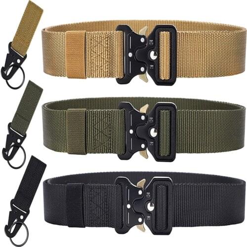 Outdoor Sport 1000D Nylon Belt for Men Heavy-Duty Quick-Release Metal Buckle Belt Outdoor Camping Expedition Belt