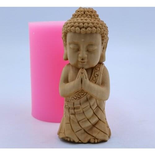New Buddha Silicone Mold for Handcrafted Candle Wax Melt Silicone Mould for Resin Gypsum Craft Molds