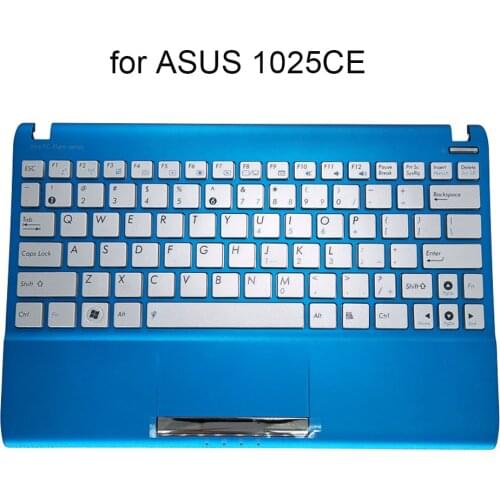 New US Laptop keyboard for Asus 1025C 1025E 1025CE English computer Keyboards blue upper case Palmrest touchpad 04GOA293KUS00-2