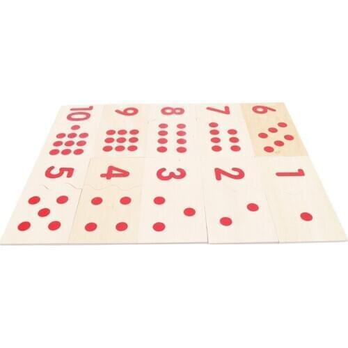 Montessori Educational Wooden Toys For Children Number And Counter Match-up Puzzle Early Toys Childhood Education Preschool