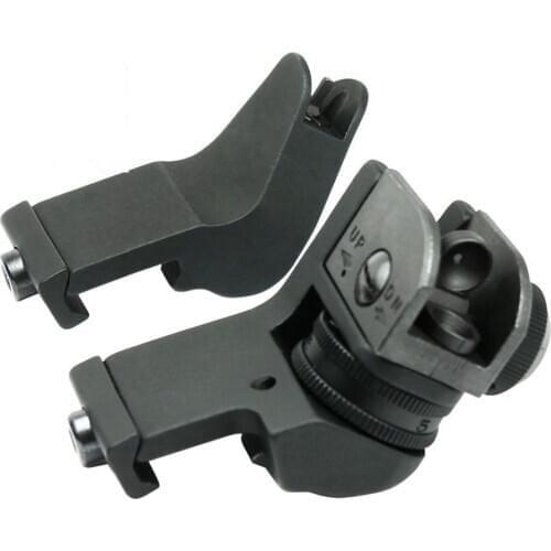US 45 Degree Front and Rear Offset Rapid Transition BUIS Adjustable Iron Sight Set for 20mm Picatinny/Weaver Rails Hunting