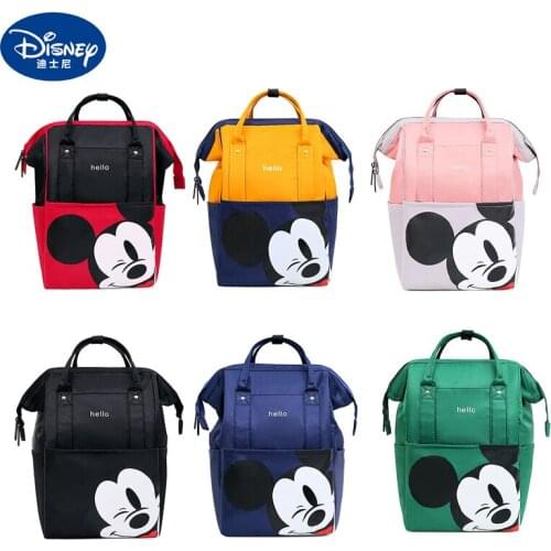 Disney Mickey Minnie Diaper Bag Multifunction Large Capacity Fashion Baby Mommy Goods Wet Backpack Nappy Maternity Accessories
