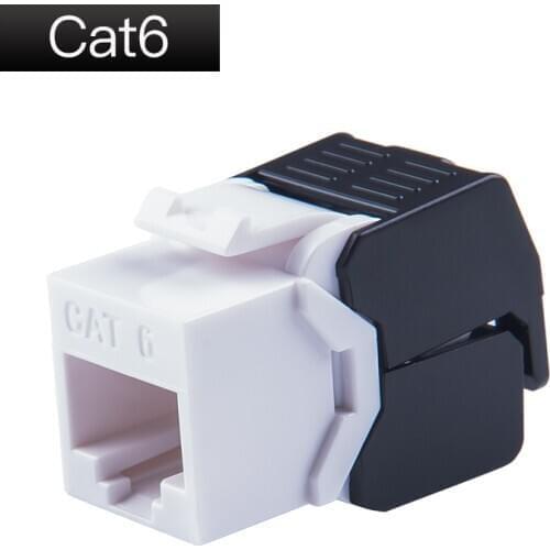 UTP CAT6 Keystone Jacks RJ45 to LSA Toolless Type Termination No Need Punch Down Tool Fits Faceplate Wallplate Blank Patch Panel