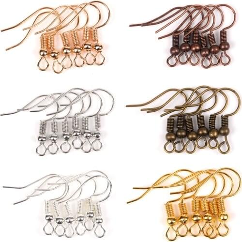 100pcs/lot 20x16mm Gold Silvers Iron Earrings Clasps Hooks Jewelry Making DIY Findings Accessories Iron Hook Earwire Jewelry