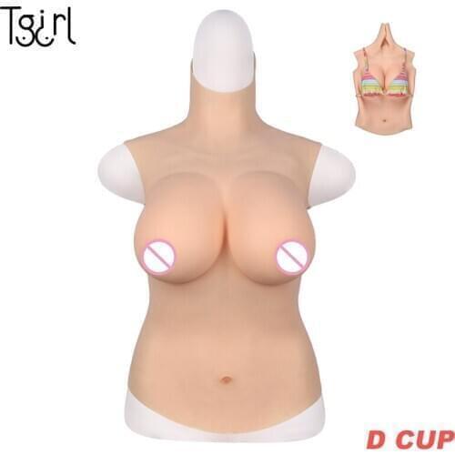 Female Half body Suit D Cup Breast Forms Liquid Silicone Filler Suit Dragqueen Cosplay Transgender Crossdresser
