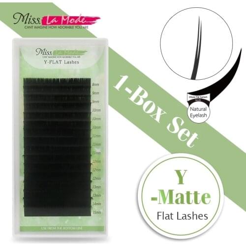 0.20 C Curl Matte Elipse Eyelashes Extension Miss LaMode Lashes Roots Split Tips Eyelash Lighter Fit Y Matte Flat Lashes