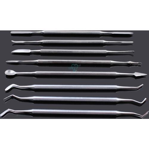 1set Dental Wax Carver Mixing Spatula Knife Composite Filling Resin Instruments Dentist Materials Double Ends