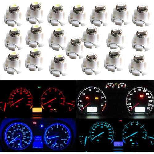 10pcs/set Car Light T4/T4.2 Neo Wedge LED Bulb Cluster Instrument Dash Climate Base Lights CSL2017