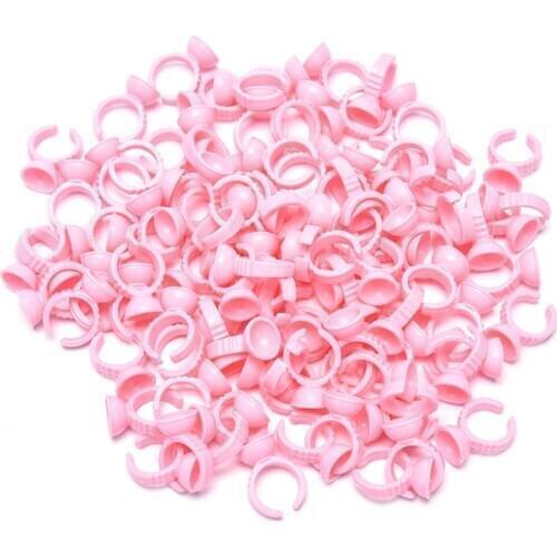 100pcs/Bag Disposable Permanent Makeup Ring Tattoo Pigment Holder Cup Size S/M/L Pigments Holder Rings Container/cup 2 Color