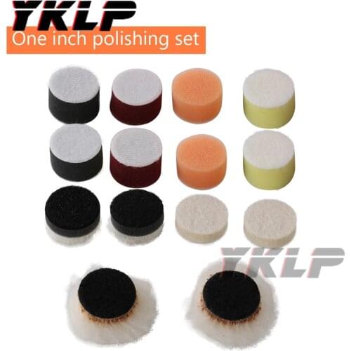 14Pcs 1" Polishing Pad Set For Car Polisher Buffing Pad Waxing Grinding Wool Spong Pad