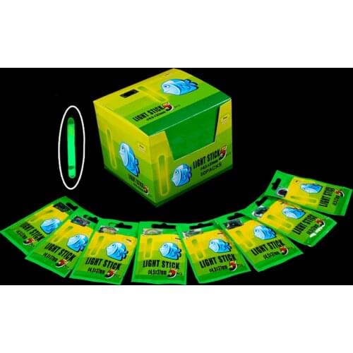 250pcs 50bag Chemical Luminous Glow Light Stick Night Fishing Float Sticks Dark Lights In Green Color Fishing Tackle Accessories