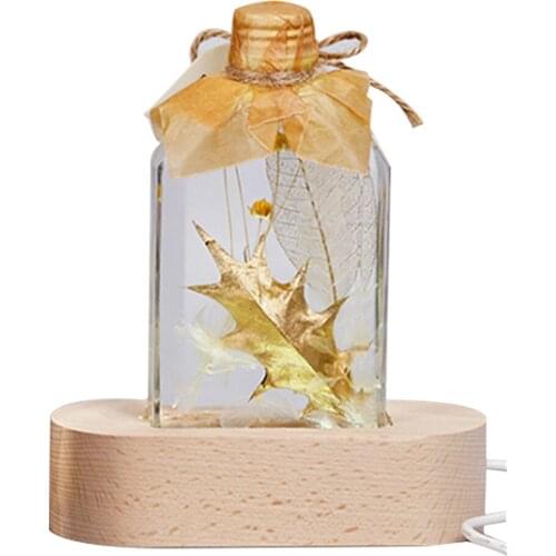 3DNight Light Beech DIY Creative Ornament Plant Phytoplankton Base Ornament Customization Teen Room Decor Lights for Room LED170