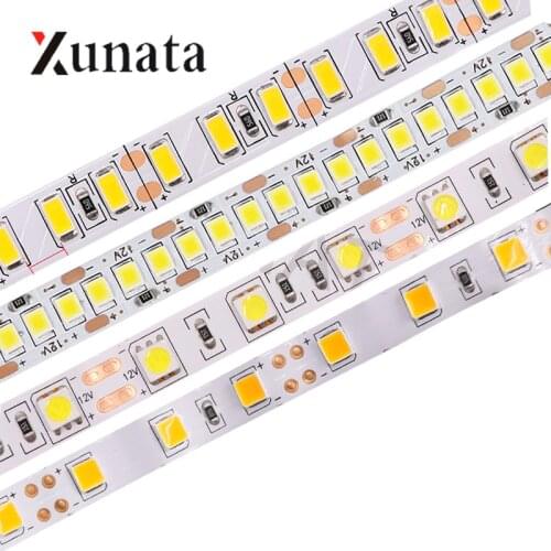 5M 12V LED Strip Light Flexible LED Tape 60LEDs/M 120LEDs/M 240LEDs/M Waterproof LED Ribbon SMD5050 5054 2835 5630 for Decor