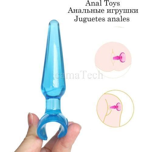 CamaTech Crystal Jellies Anal Butt Plug Sucker G-Spot Stimulating Soft Silicone Insert Stopper For Men & Women Beginner Sex Toys