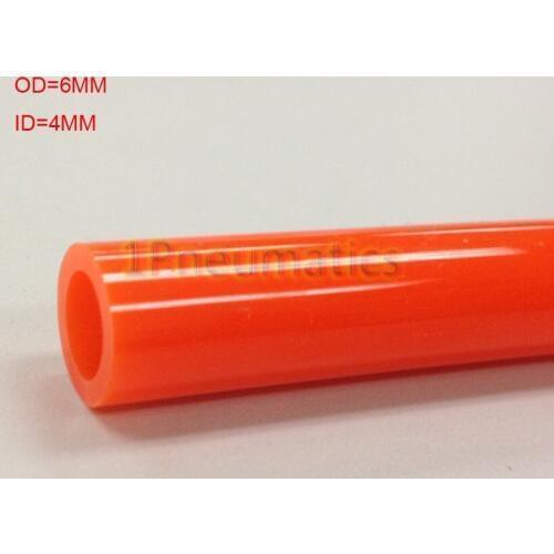 Free Shipping PU 5Meter 6mm OD Tube 4mm ID Red Color PU Tube Pneumatics Air Hose Tube HOT SALE