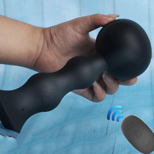 Wireless Remote Control Prostate Massager Vagina Ball Anus Beads Inflatable Expansion Plug Anal Vibrator Sex Toys For Men Women