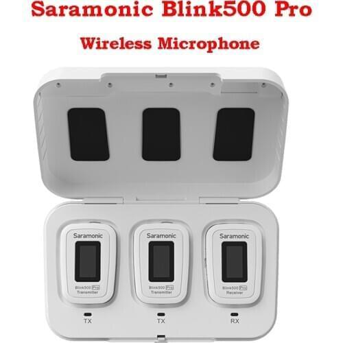 Saramonic Blink500 Pro Blink 500 Wireless Lavalier Lapel Microphone Ultracompact 2.4G Hz Dual-Channe for DSLR camera smartphones