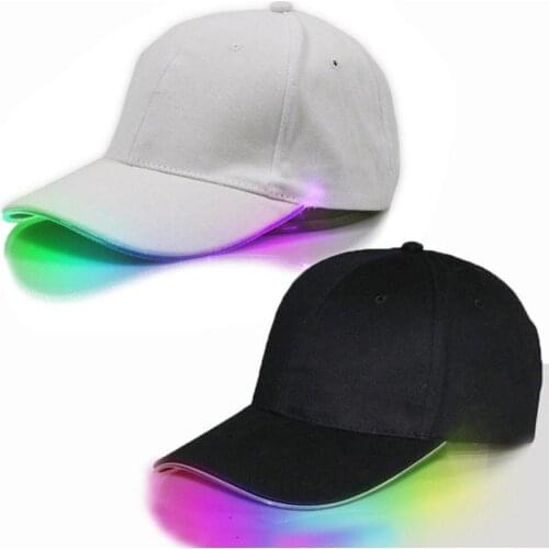 LED Light Baseball Hat LED Light Up Baseball Caps Glowing Adjustable Hats Perfect For Party Hip-hop Running Party Peaked Cap
