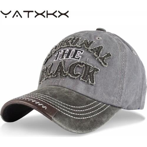 [YaTxKx] Retro Snapback Baseball Caps For Men Fashion Caps Bone Washed Trucker Casual Outdoor Hats For Men Gorras Tone
