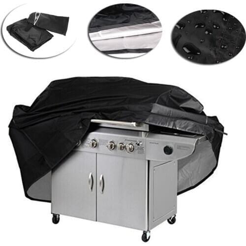 BBQ Cover Waterproof Dustproof Barbecue Accessories Outdoor Garden Grill Cover Protector Cylindrical And Cubic 2styles 7sizes