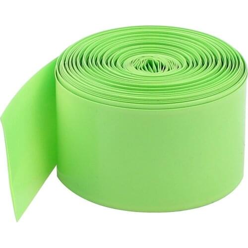 CNIM Hot 10M 29.5mm PVC Heat Shrink Tubing Wrap for 1 x 18650 Battery Light Green